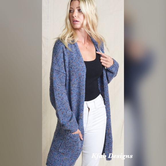 🥰LAST 1! Plush Speckled Midi Popcorn Cardigan - Picture 5 of 7